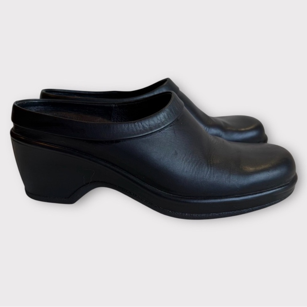 Dansko Sonja Black Leather Clog Sz 39